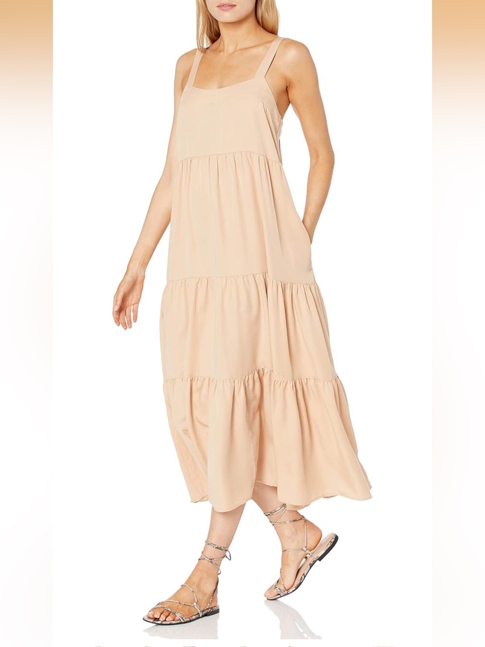 NWT The Drop Britt Tiered Maxi Tent Dress in Ginger size medium